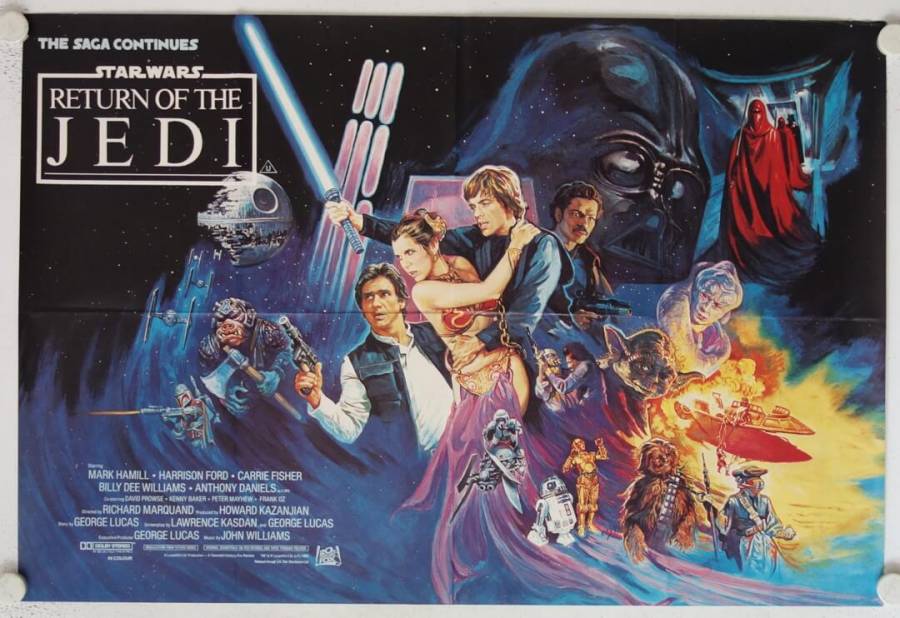 Star Wars - Die Rückkehr der Jedi-Ritter originales British Quad Filmplakat